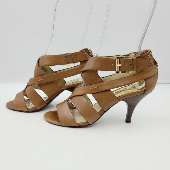 Michael Kors Womens Cognac Open Toe Sandals, Size 6, PRE-OWNED - Picture 3 of 10
